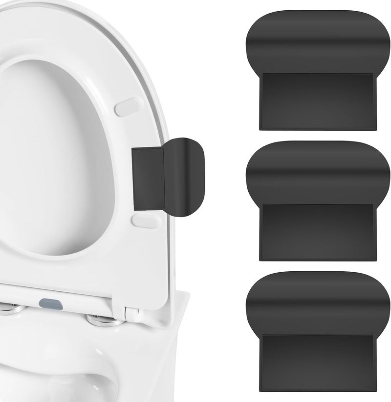 UBANU Self Adhesive Toilet Lid Cover Lifter, Avoid Touching Sticky Toilet Seat Lifter Handle for Home, Hotel, Office, Restaurant Black (3 Pieces) - Image 1